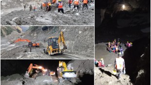 According to BRO the site where the work is going on is very challenging due to the steep cliff on the far bank. Also there is 25-30 meter high debris/ muck on the other side.