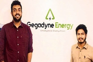 (L-R) Gegadyne Energy co-founders Jubin Varghese and Ameya Gadiwan