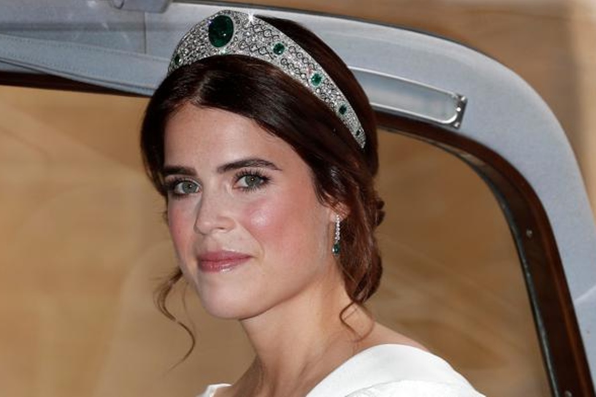 Eugenie married 35-year-old Brooksbank, a businessman, in October 2018 at St. George's Chapel at Windsor Castle. Eugenie married 35-year-old Brooksbank, a businessman, in October 2018 at St. George's Chapel at Windsor Castle.