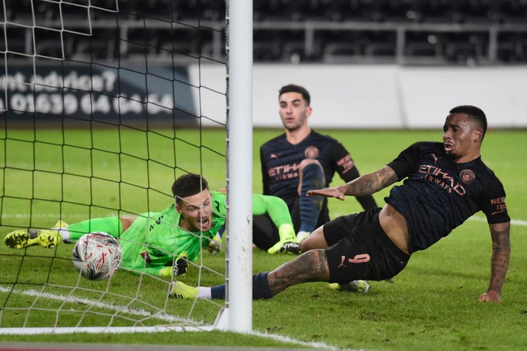 Gabriel Jesus Ferran Torres FA Cup Fifth Round Swansea City v Manchester City