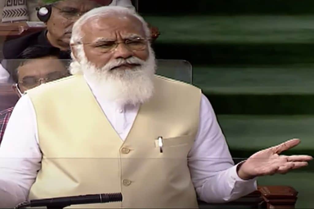 PM narendra modi in lok sabha