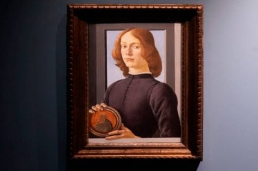 Sandro Botticelli, Young Man Holding A Roundel