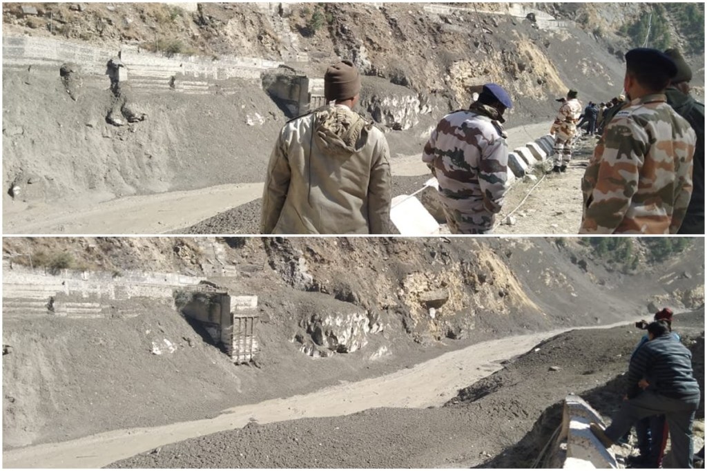 Uttarakhand: A glacier broke off at Joshimath in Chamoli district, leading to a massive flood in the Dhauli Ganga river. 
