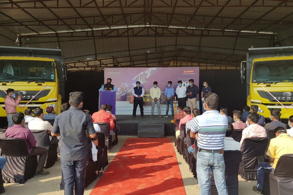 Eicher delivers 200 trucks to APCO including tippers, tractors, water tankers and medium duty vehicles