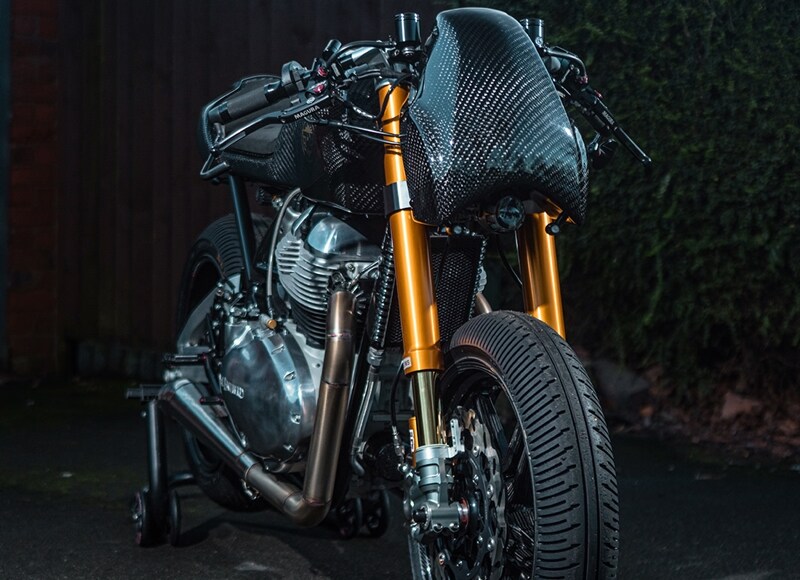 'Simple, clean, and not overly complicated with electronics' - is how the man behind Patridge Design in the UK describs the Royal Enfield Continental GT 650. And that is why Anthony Partridge had been wanting to build on one of the 650 twins. He needed a project for the second season of Goblin Works Garage, the Discovery Channel TV series he co-hosts, he put in a call to Royal Enfield which came onboard with a simple brief: “Build a thoroughbred racer.” (Source: Bikeexif)