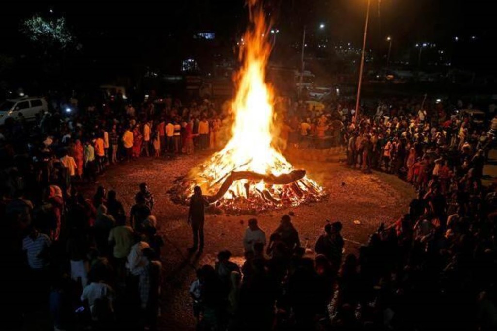 The root of celebration of Holika Dahan is in the legend of Prahlad and Hiranyakashipu. (File image: Reuters)