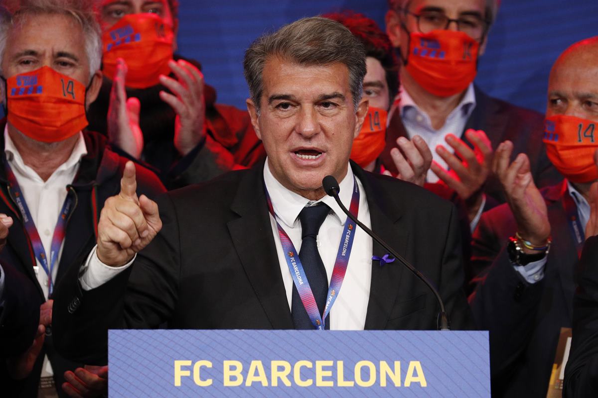 Laporta back as president at embattled Barcelona
