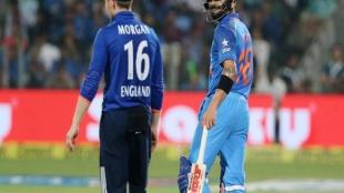 Virat Kohli and Eoin Morgan