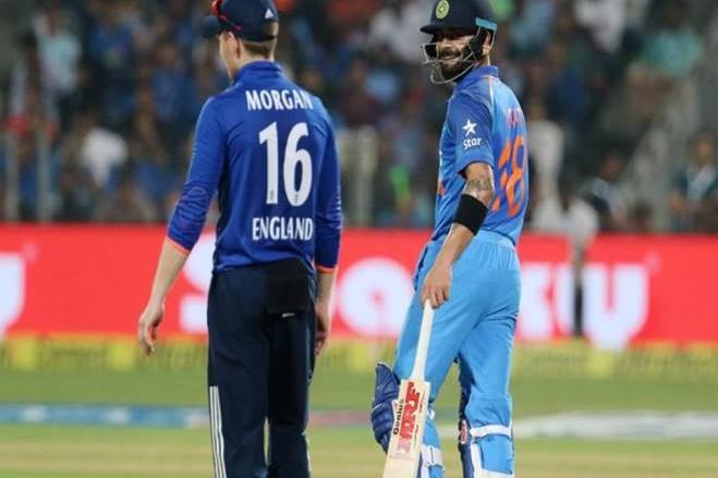 Virat Kohli and Eoin Morgan Virat Kohli and Eoin Morgan