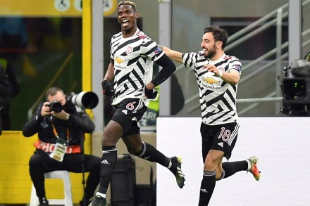 Paul Pogba Bruno Fernandes Manchester United vs AC Milan Europa League