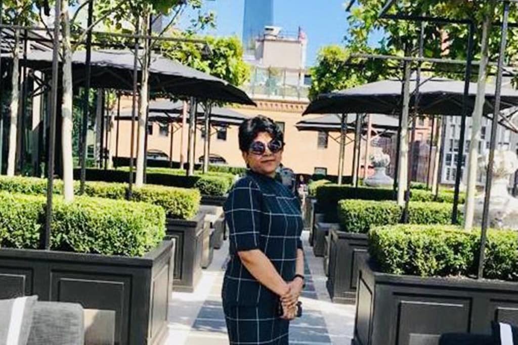 Cellphone and laptop are her go-to gadgets to be on top of major industrial developments