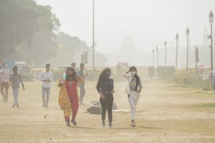 delhi weather sandstorm haze pollution
