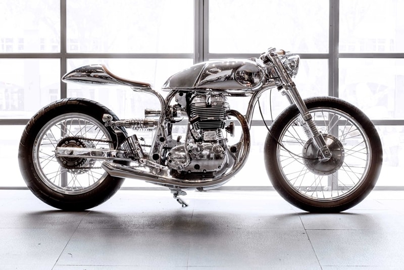 "We forged iron and steel into swooping arches and serpentine curves. Each detail flowing to the next. With no beginning and no end," Bandit9 write about their cafe racer built on a Continental GT 535. Nine of these shiny beauts will be available at a price of $19,800 (a whopping Rs 14.85 lakh bu that is including shipping). The build was commissioned by Royal Enfield, Arthur was completely hand-built as this curvy and unconventional cafe racer. (Photo: Bandit9)