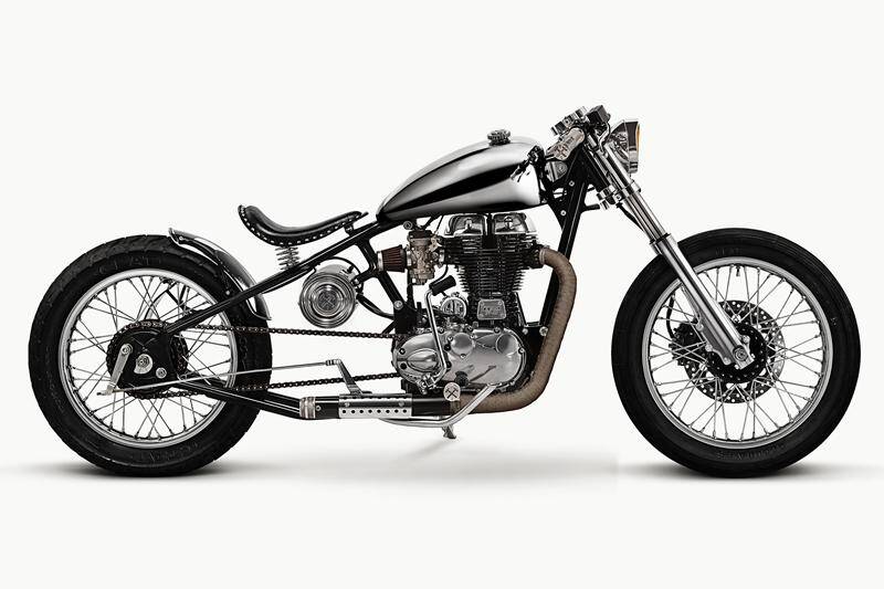 The Custom Chrome 500 by Bull City Customs is a bare bones Bobber styled motorcycle with minimalistic details and having just the powertrain and a naked design. The clip on handlebar replicates the old school Bobber styled motorcycles that were specifically designed for drag races. The detailing on the engine, fuel tank and other metallic parts is a heavy doze of chrome, save for the carburetor which has a copper finish. The seat too continues with the minimalistic approach and has a very thin padding and seems apt for someone who wants an old-school bare-bones motorcycle.