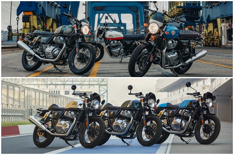 With seven colour options on the Interceptor INT 650 Twin, and five new colourways on the Continental GT 650 Twin, both motorcycles will get a range of aesthetic updates as well. Apart from the new colours, Royal Enfield is introducing blacked out rims and mudguards in single tone colour variants of the Interceptor INT 650 Twin.