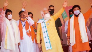 Prime Minister Narendra Modi during an election campaign rally in support of BJP party candidates for West Bengal Assembly Polls at Gangarampur in South Dinajpur district (PTI Image)