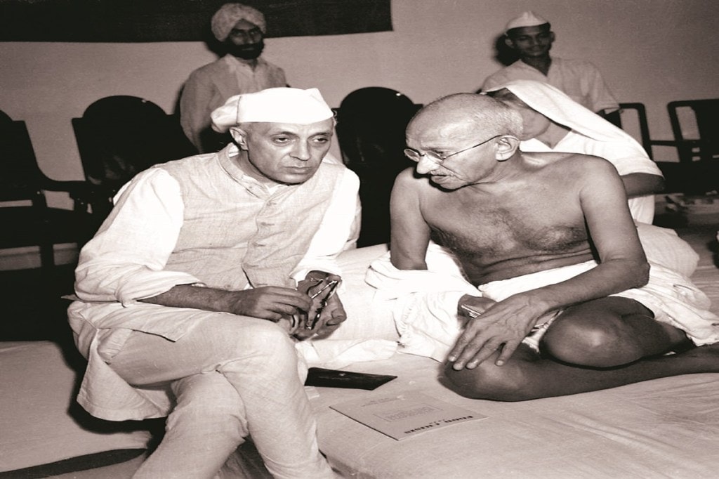 Jawaharlal nehru was famous for his well-fitted jackets, while Gandhi was always clad in a dhoti.
