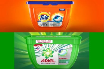 Pods are positioned as products that address multiple concerns in one go, thereby replacing detergents, stain removers and whitening agents.