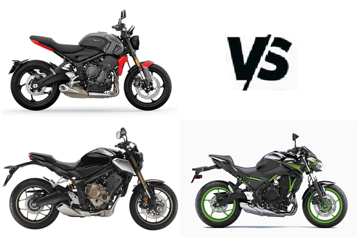 Triumph Trident 660 vs Kawasaki Z650 vs Honda CB650R: Specs