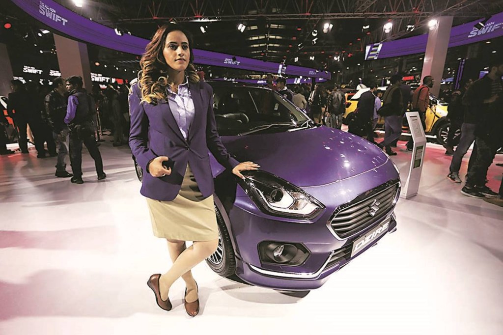 Maruti suzuki launched its new swift car in Auto expo 2018 in greater noida on Thursday. Express Photo by Gajendra Yadav. 08.02.2018.
