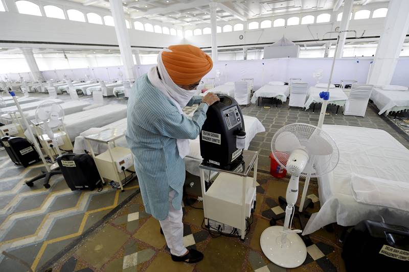 COVID 19, COVID care centre, Gurdwara Rakab Ganj Sahib, oxygen beds, Delhi, Delhi corona cases, Delhi covid cases, covid 19 in delhi, Guru Teg Bahadur COVID Care Centre