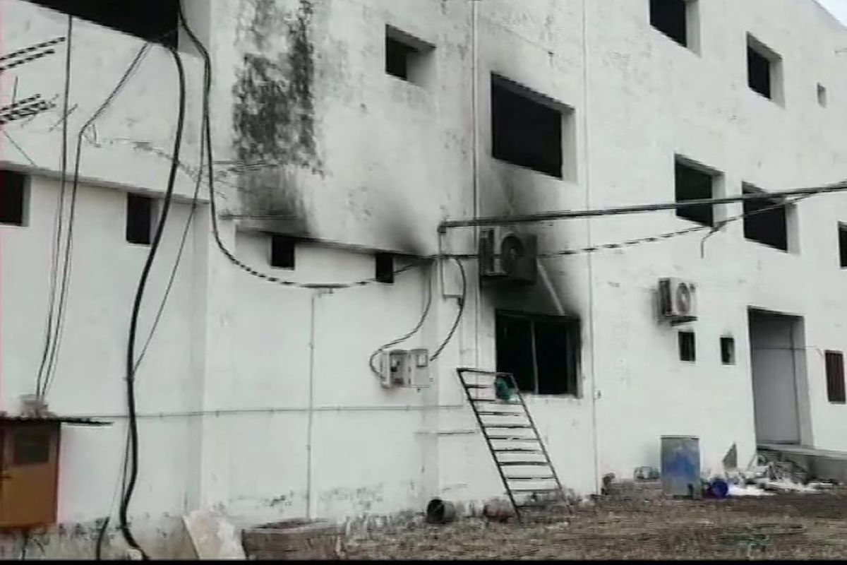 The cause of the fire is yet to be ascertained, the official said. (Image: ANI) The cause of the fire is yet to be ascertained, the official said. (Image: ANI)