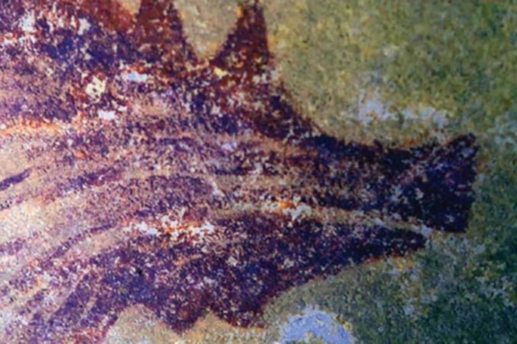 Not just that but a cave nearby also contains the oldest pictorial depiction of an animal in the world. (File image: Griffith University via IE) Not just that but a cave nearby also contains the oldest pictorial depiction of an animal in the world. (File image: Griffith University via IE)