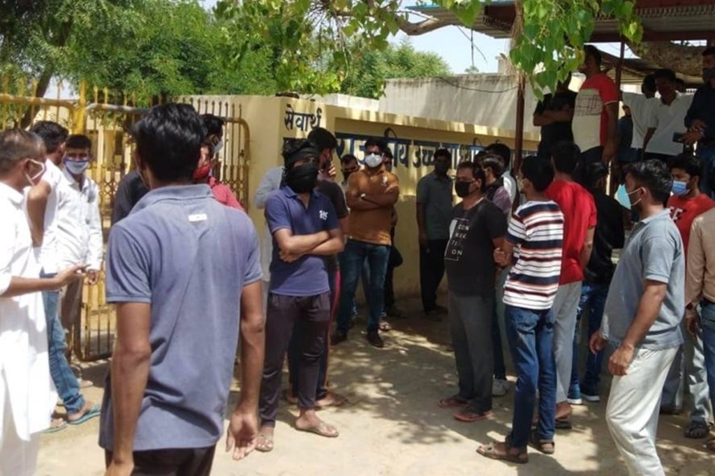 In Jajod, the administration could schedule a fresh session only in the afternoon after the villagers were placated. (Express Photo) In Jajod, the administration could schedule a fresh session only in the afternoon after the villagers were placated. (Express Photo)