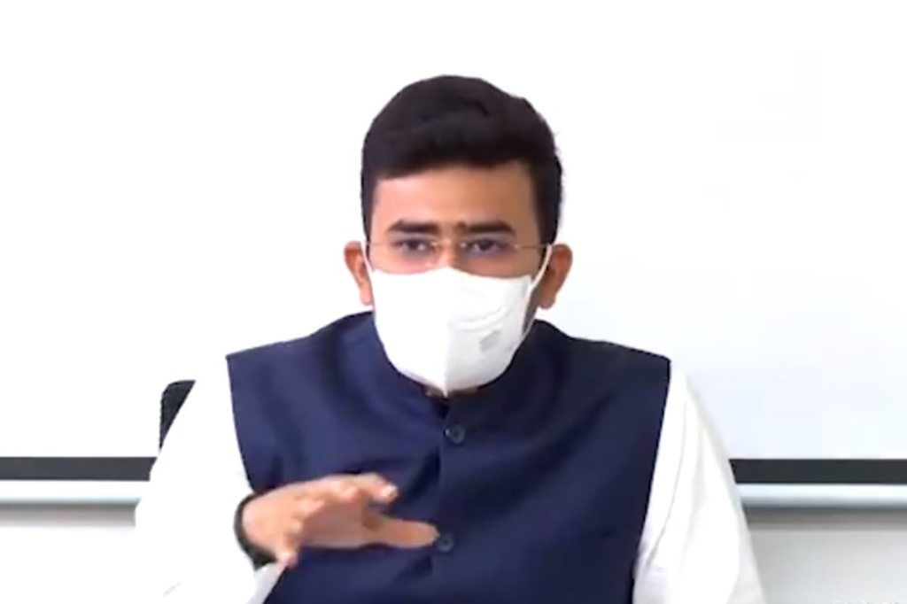 Tejaswi Surya BBMP Bed scam Tejaswi Surya BBMP Bed scam