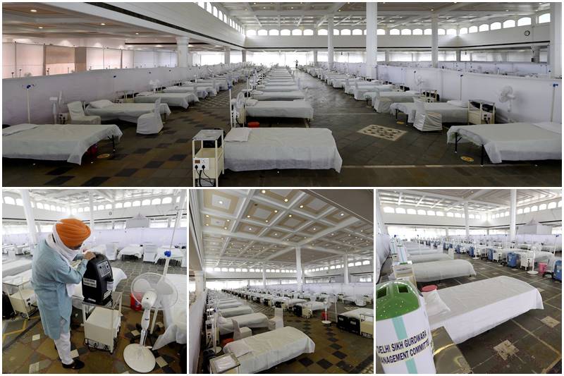 COVID 19, COVID care centre, Gurdwara Rakab Ganj Sahib, oxygen beds, Delhi, Delhi corona cases, Delhi covid cases, covid 19 in delhi, Guru Teg Bahadur COVID Care Centre