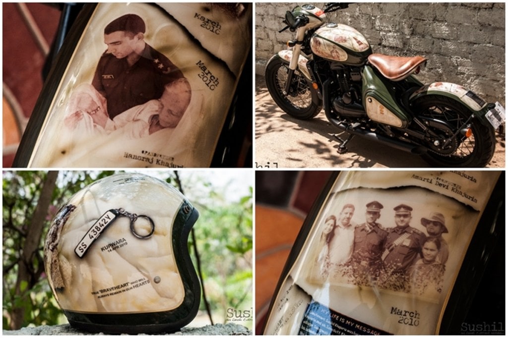 Jawa Perak customised as a beautiful tribute to martyred Army Lieutenant