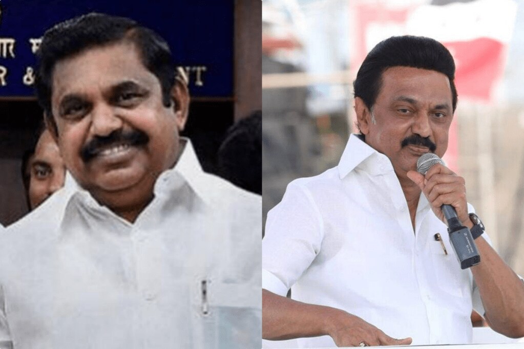 amil Nadu CM Edappadi K Palaniswami (L) and DMK chief MK Stalin
