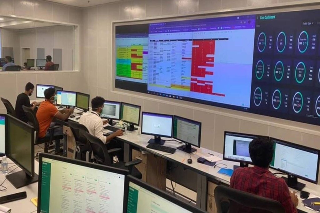 The officials also said that the capacity of beds can be further increased by another 500 as per the surge of Covid-19 cases. (Credit: The Indian Express)