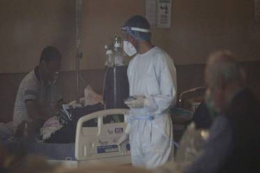 Warning against loosening guard against Covid-19 pandemic, he further said that people should wear double face masks as the Black Fungus infection might spread from construction sites. (Credit: The Indian Express)