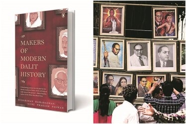 A file photo of a man selling pictures of Dalit leaders in New Delhi (Express photo)