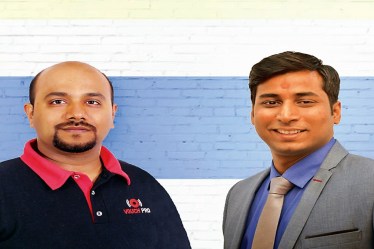 VouchPro co-founders Anubhav Bajpai (L) and Manish Singh