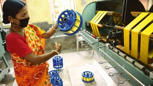 A worker at a silk factory in Agartala (Express photo)