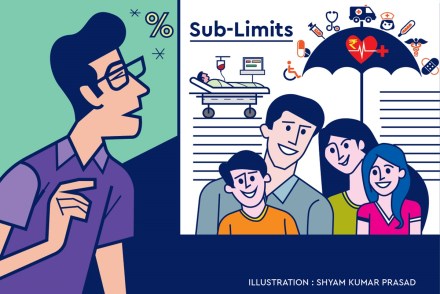 While opting for a policy with sub-limits will lower the premium to be paid, it will lead to a lower claims payout and increase the out-of-pocket expenses of the policyholder. While opting for a policy with sub-limits will lower the premium to be paid, it will lead to a lower claims payout and increase the out-of-pocket expenses of the policyholder.