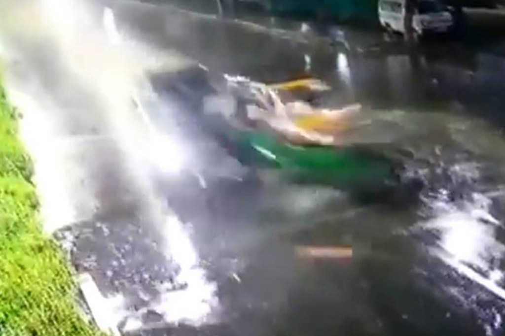 Frozen frame of the CCTV footage of the incident.
