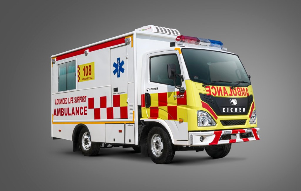 Eicher Skyline Ambulance launched with mobile medical unit facility for Covid patients