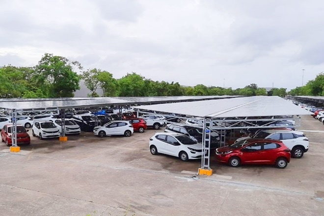 India’s largest solar carport at Tata Motors' Pune plant