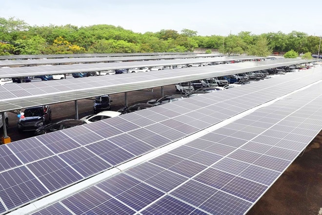 India’s largest solar carport at Tata Motors' Pune plant