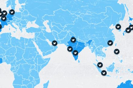 The map displayed on Twitter's website showed Ladakh as a part of China and Jammu and Kashmir as a separate country.