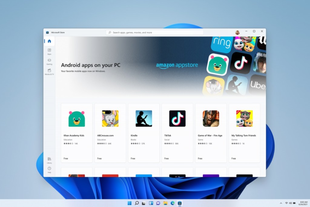 Android app on new Windows 11