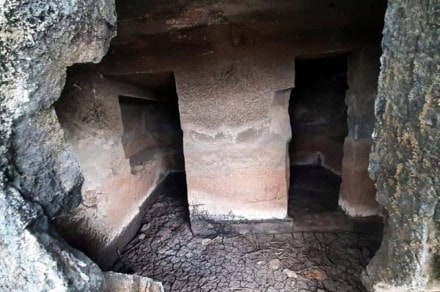 The caves all have verandahs and they also consist of a square stone platform for monks. (Image: IE)