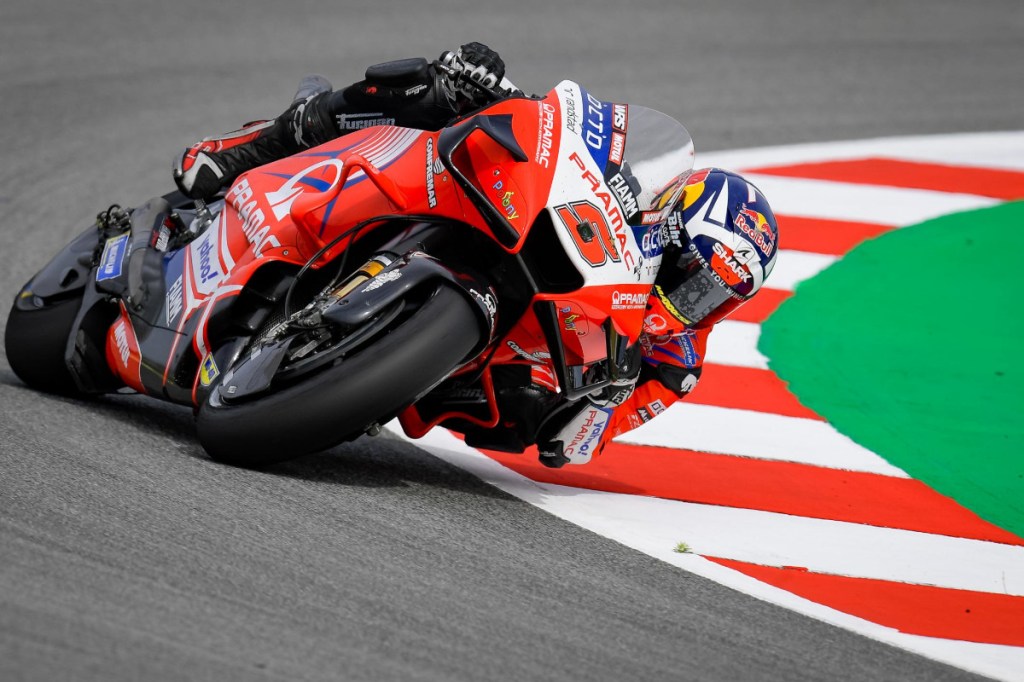 Johann Zarco (PramacRacing) clocks the fastest lap at GermanGP