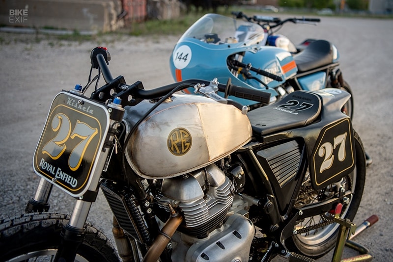 The full roster includes 16 women in the US and four in Brazil, and the bikes are the Interceptor 650 for flack track, and the Continental GT 650 for road racing. Both bikes share Royal Enfield’s 47 hp / 52 Nm 648 cc parallel-twin engine. We couldn't feature all 20 motorcycles here but thanks to Bikeexif we can look at three really brilliant ones. (Source: Bikeexif)