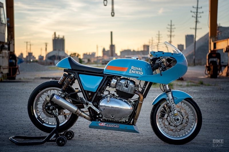 Trisha Dahl’s road racer: A low voltage technician by trade, Trisha Dahl only started riding motorcycles at 23—despite a life-long obsession with two wheels. She’s got experience racing flat track, but road racing is a fairly new challenge for her. She’s still knocked her Continental GT build out the park. (Source: Bikeexif)