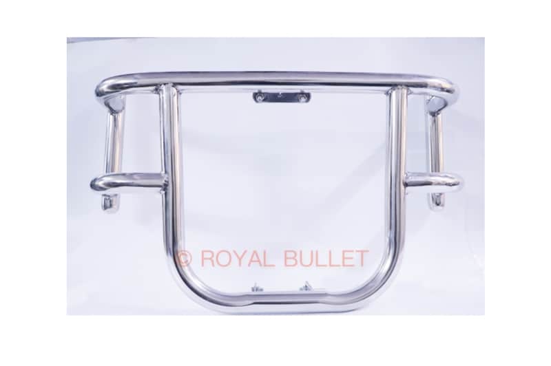 Protection should be high on the list of priorities you have charted out for your motorcycle - protection for it and for yourself. A leg guard will not only protect your legs in case of a crash but also act as crash bobbins to keep your bike away from scraping too much on the ground. The product pictured here is fit for all Royal Enfield motorcycles and is priced at Rs 1,399. (courtesy: Royal Bullet)