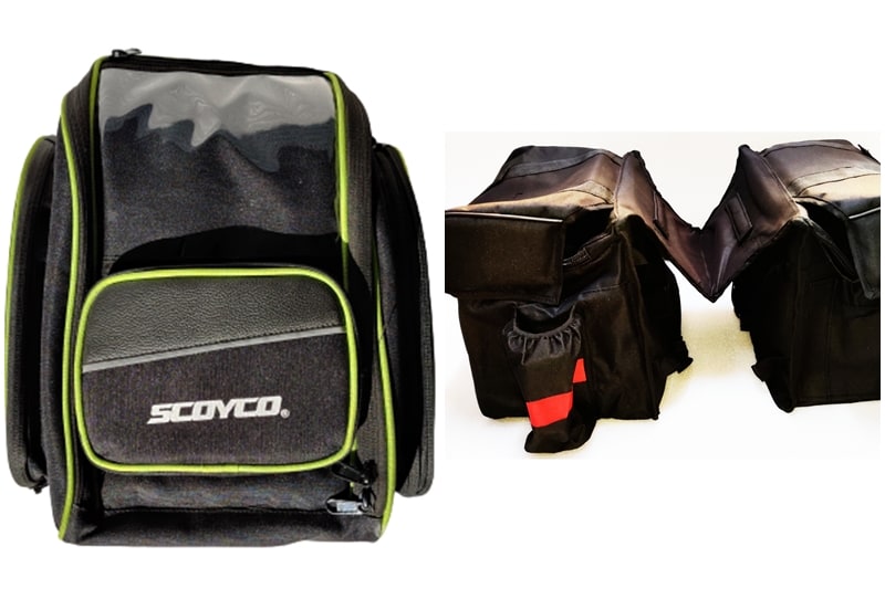 Pictured here is an extendable tank bag with 36L capacity. Priced at Rs 2,799, it'll rest on the fuel tank and contain a lot of trinkets while offering quick access to them. You could also pick a saddle bag with 25L on each side for a larger carrying capacity. Saddle bag pictured here is priced at Rs 1,799. (courtesy: Royal Bullet)